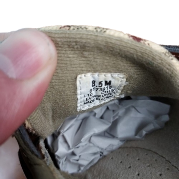 Sperry leather Topsiders, women's size 8.5M, brown with plaid side panels - Picture 8 of 8